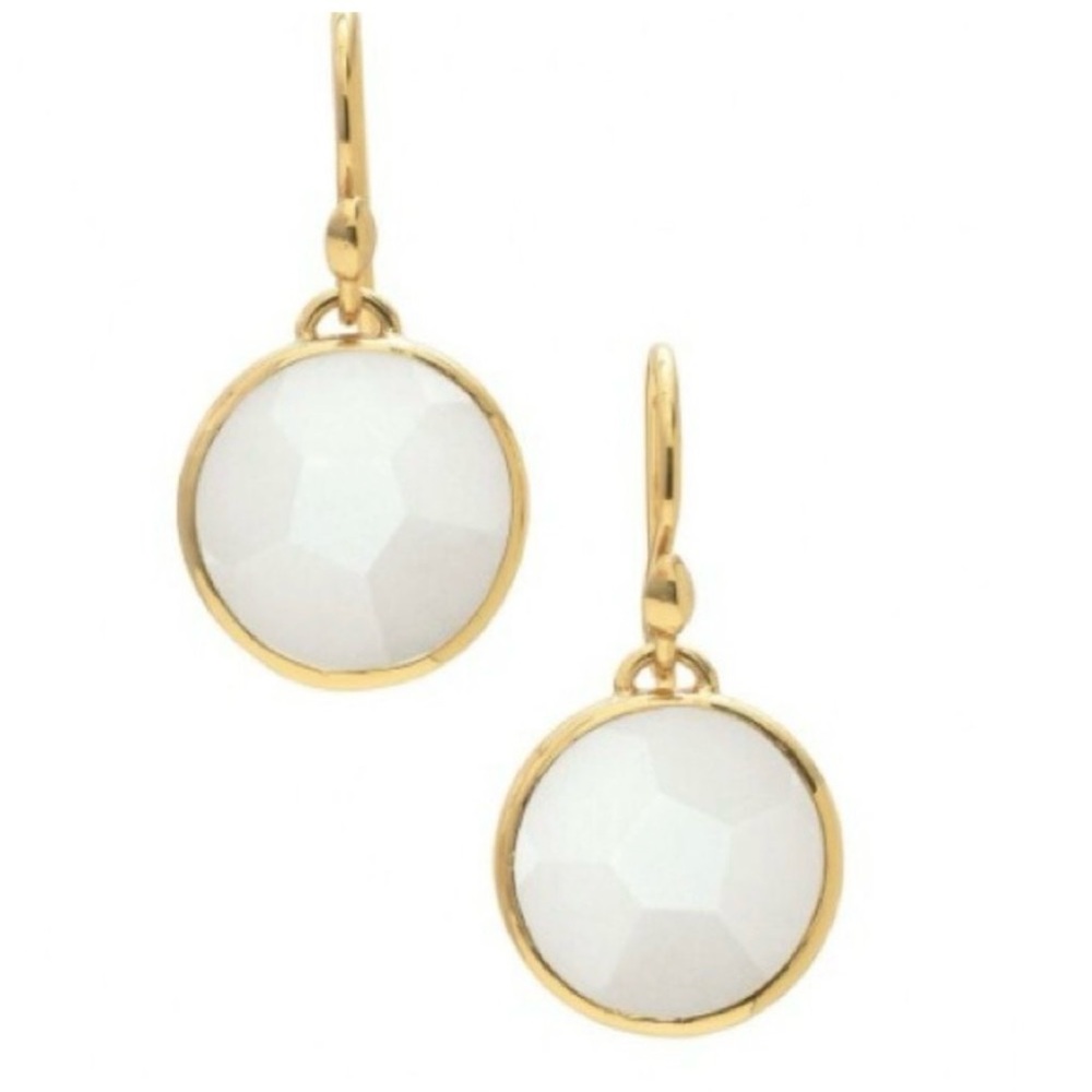 Stella & Dot Isla White Quartz Drop Earrings